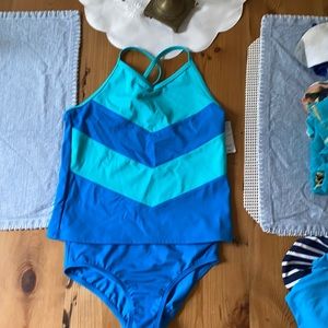 Lands End - 2 piece bathing suit.  Girls size 10.
